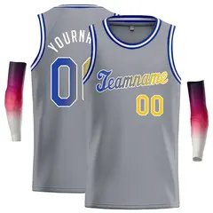 Dark Gray Yellow-White Classic Casual Basketball Jersey 1