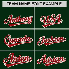 Dark Green Red White Raglan Full-Snap Letterman Jacket Leather Sleeves 3