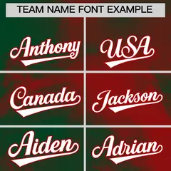 Dark Green Red White Skeleton Graffiti Baseball Jersey 3