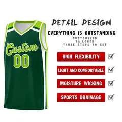 Dark Green White Neon Green Charge Series Basketball Jersey 2