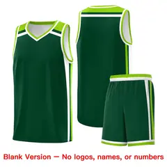 Dark Green White Neon Green Charge Series Basketball Jersey 7