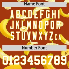 Dark Orange Banana Graffiti Pattern Fashion Baseball Jersey 3