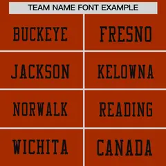 Dark Orange Black Sequin Lettering Football Jersey 3