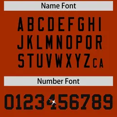 Dark Orange Black Sequin Lettering Football Jersey 4
