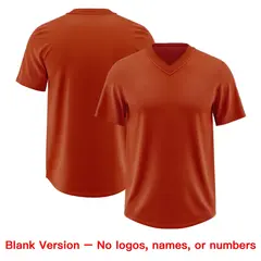 Dark Orange Black Sequin Lettering Football Jersey 7