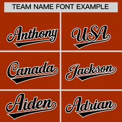 Dark Orange Black Side Camo Baseball Jersey 3