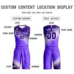 Dark Purple-Purple Gradient Basketball Jersey 3
