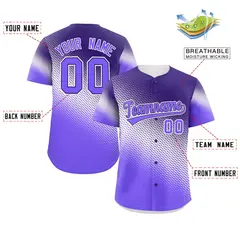 Dark Purple Purple Tiny Spot Gradient Baseball Jersey 2