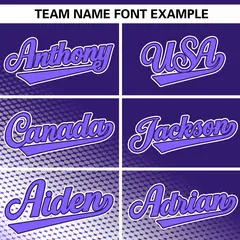 Dark Purple Purple Tiny Spot Gradient Baseball Jersey 3