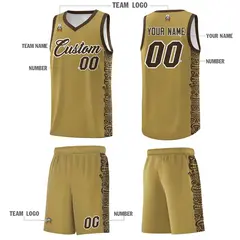 Desert Yellow Brown Indians Pattern Basketball Jersey 5
