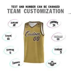 Desert Yellow Brown Indians Print Basketball Uniform Jersey 4