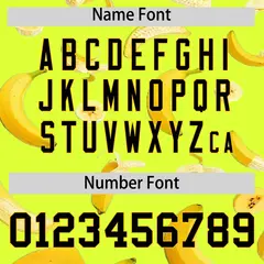 Fluorescent Green Banana Graffiti Baseball Jersey 3