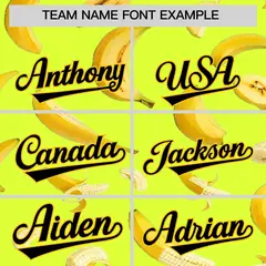 Fluorescent Green Banana Graffiti Baseball Jersey 4
