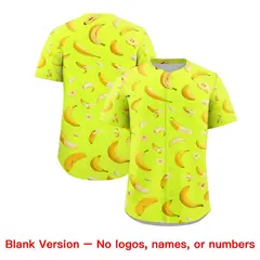Fluorescent Green Banana Graffiti Baseball Jersey 7