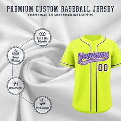 Fluorescent Green Baseball Jersey 3