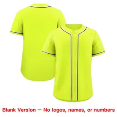 Fluorescent Green Baseball Jersey 9