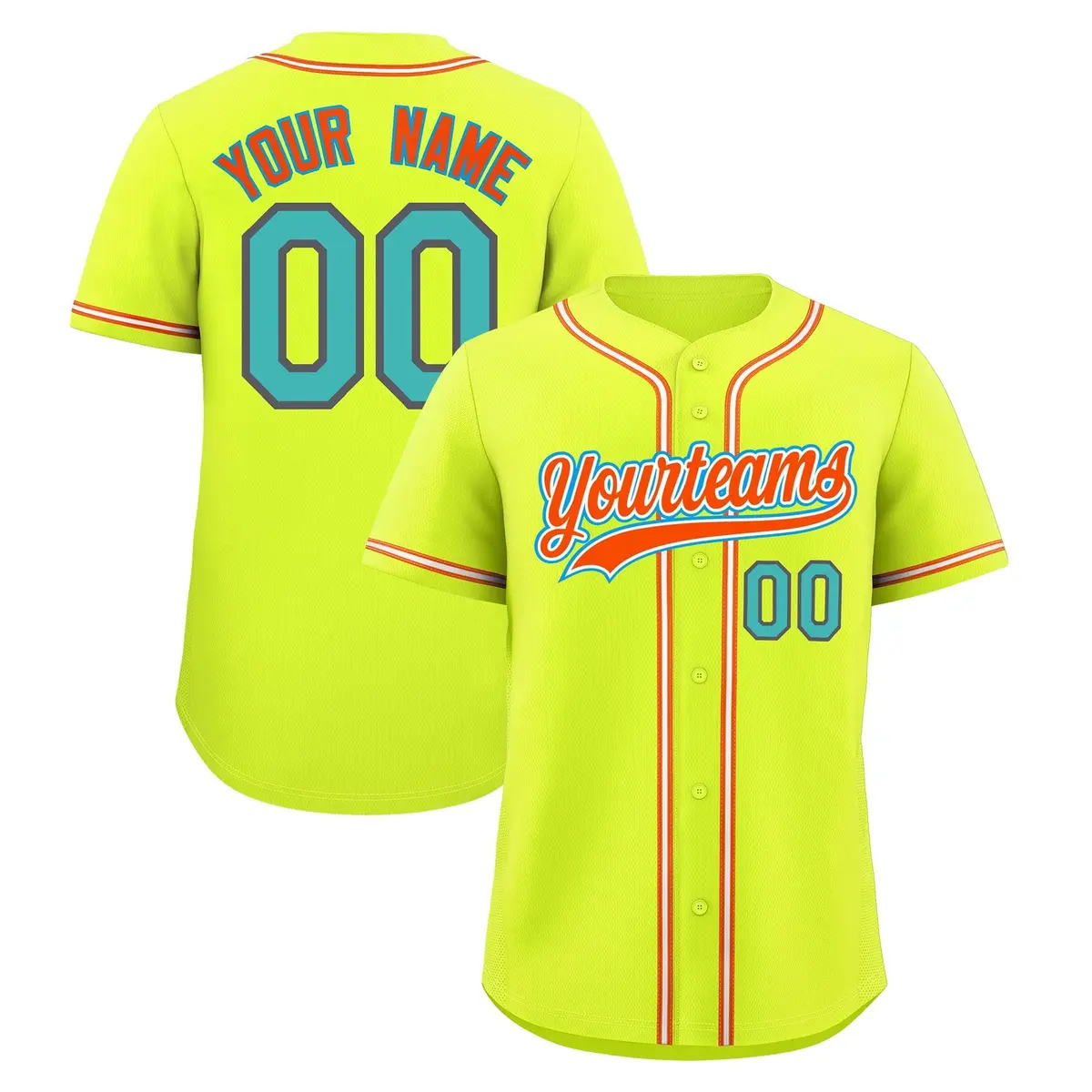 Fluorescent Green Baseball Jersey