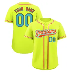 Fluorescent Green Baseball Jersey 1