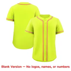 Fluorescent Green Baseball Jersey 9