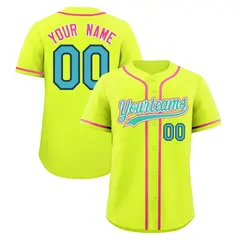 Fluorescent Green Baseball Jersey Stitched Uniform