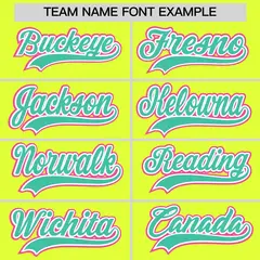 Fluorescent Green Baseball Jersey Uniform 7