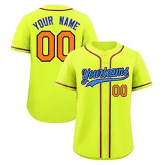 Fluorescent Green Baseball Jersey Uniform 1