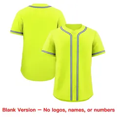 Fluorescent Green Baseball Jersey Uniform 9