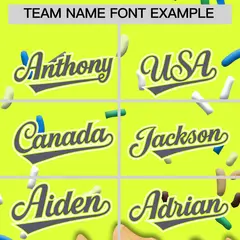 Fluorescent Green Ice Cream Cone Graffiti Full-Snap Varsity Letterman Jacket 3
