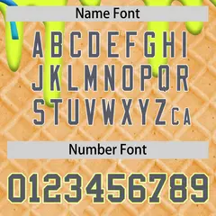 Fluorescent Green Ice Cream Cone Graffiti Full-Snap Varsity Letterman Jacket 4
