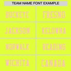 Fluorescent Green Light Pink Sequin Lettering Football Jersey 3
