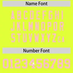 Fluorescent Green Light Pink Sequin Lettering Football Jersey 4