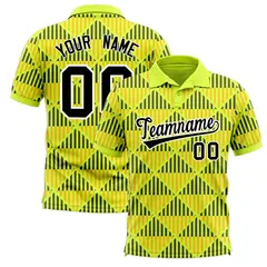 Fluorescent Green Lingge Sunshine Team Polo Shirts 1