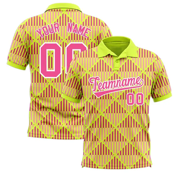 Fluorescent Green Lingge Sunshine Team Polo Shirts