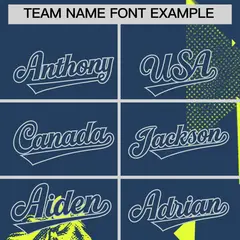Fluorescent Green Midnight Blue Raptor Series Raglan Baseball Jersey 4