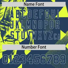 Fluorescent Green Midnight Blue Raptor Series Raglan Baseball Jersey 5