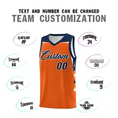 Fluorescent Green Navy Two Tone Side Star Color Block Sublimation Printed Basketball Jersey 4