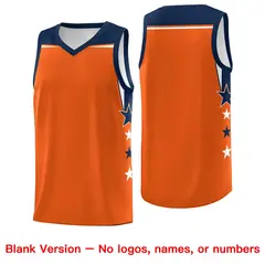 Fluorescent Green Navy Two Tone Side Star Color Block Sublimation Printed Basketball Jersey 6