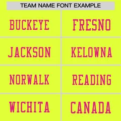Fluorescent Green Pink Sequin Lettering Football Jersey 3