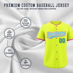 Fluorescent Green Rose Red Teal Baseball Jersey 3