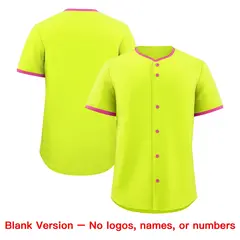 Fluorescent Green Rose Red Teal Baseball Jersey 8