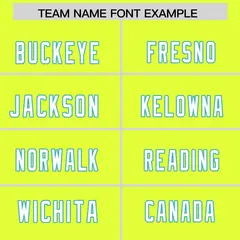 Fluorescent Green Sky Blue Raglan Sleeves Pattern Football Jersey 3