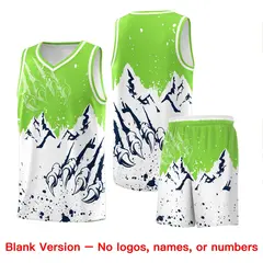 Fluorescent Green White Beast Pattern Sports Basketball Jersey 7