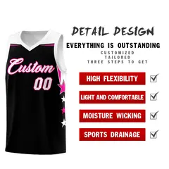 Fluorescent Green White Two Tone Side Star Color Block Basketball Jersey 2