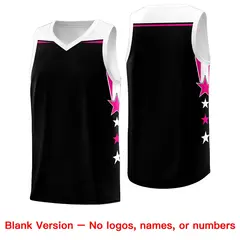 Fluorescent Green White Two Tone Side Star Color Block Basketball Jersey 6
