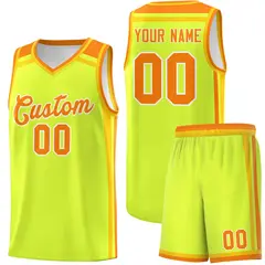 Fluorescent Green Yellow Orange Charge Series Basketball Jersey 1