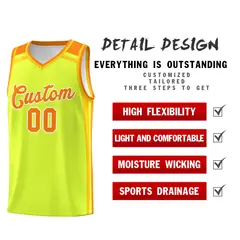Fluorescent Green Yellow Orange Charge Series Basketball Jersey 2