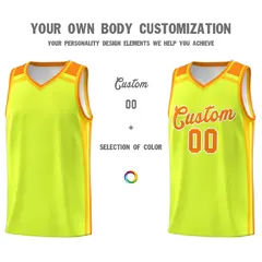 Fluorescent Green Yellow Orange Charge Series Basketball Jersey 3