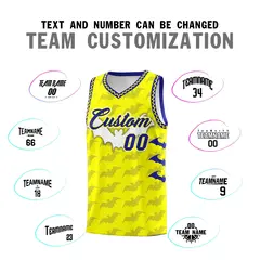 Fluorescent Yellow Bat Pattern Halloween Basketball Jersey 4