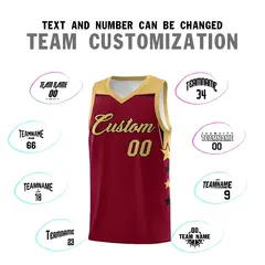 Fluorescent Yellow Royal Two Tone Side Star Color Block Basketball Jersey 4