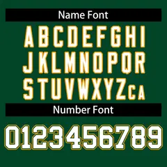 Football Jersey with Printed or Stitched Name and Number 18